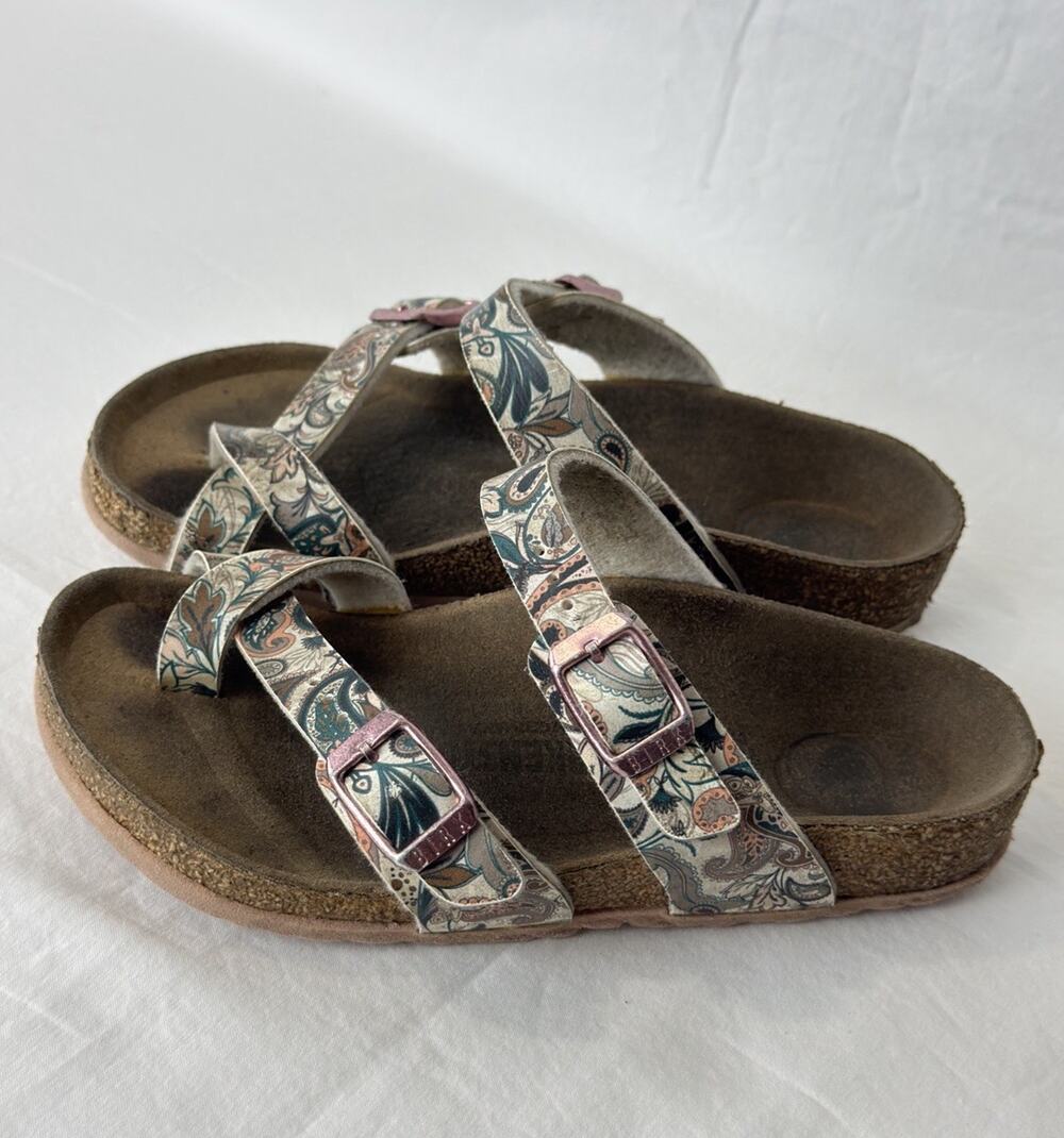 Birkenstock Mayari Kids Sandals Light Pink Birko-Flor Adjustable Strap Size 28